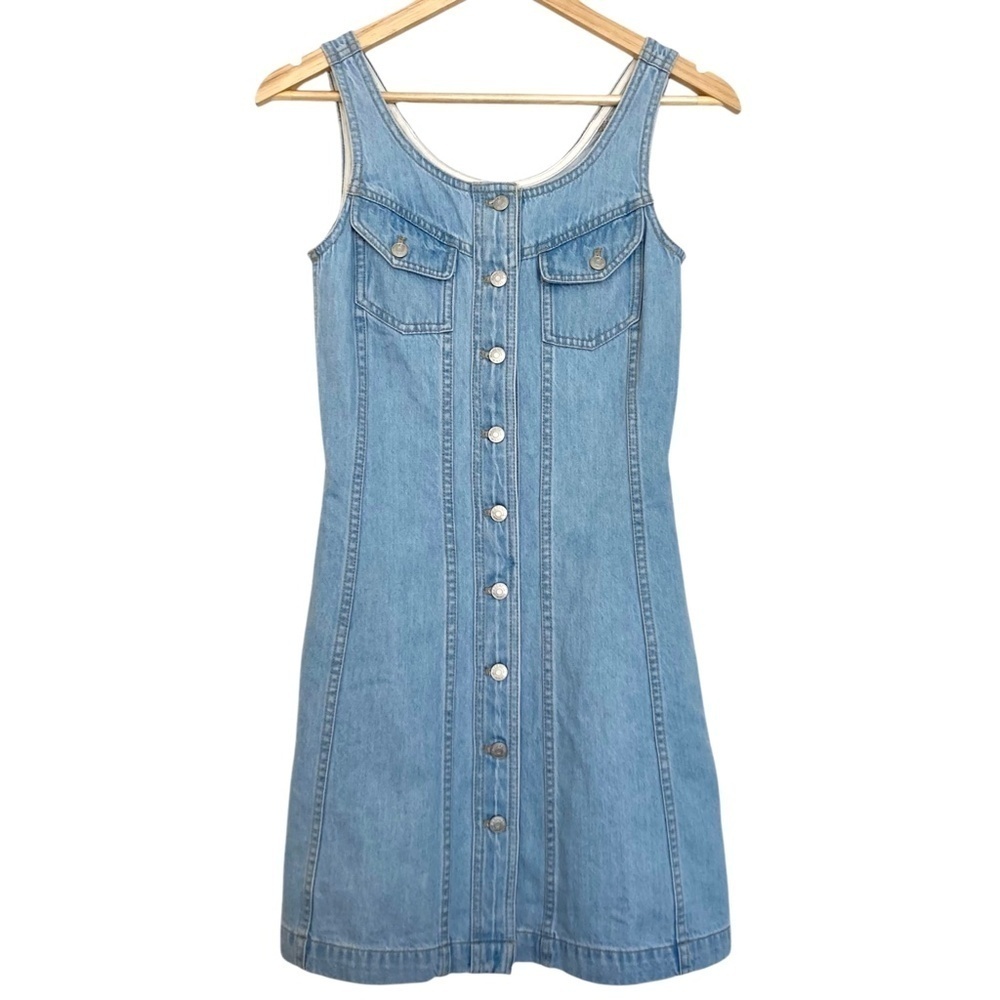 MADEWELL Denim Mini Dress in Blue Palomilla Wash - Picture 6 of 12